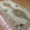 7′ x 14′ Beige Fine Hand-Knotted Turkish Anatolian Rug – Transitional Traditional Wool