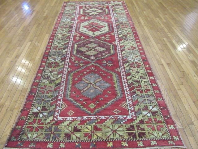 5′ x 11′ Vintage Turkish Oushak Wide and Long Runner Rug