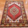 4′ x 6′ Red Fine Hand-Knotted Turkish Oushak Rug – Traditional Wool