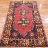 4′ x 6′ Red Fine Hand-Knotted Turkish Oushak Rug – Traditional Wool