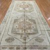 7′ x 14′ Beige Fine Hand-Knotted Turkish Anatolian Rug – Vintage Antique Washed Wool