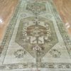 7′ x 14′ Beige Fine Hand-Knotted Turkish Anatolian Rug – Vintage Antique Washed Wool