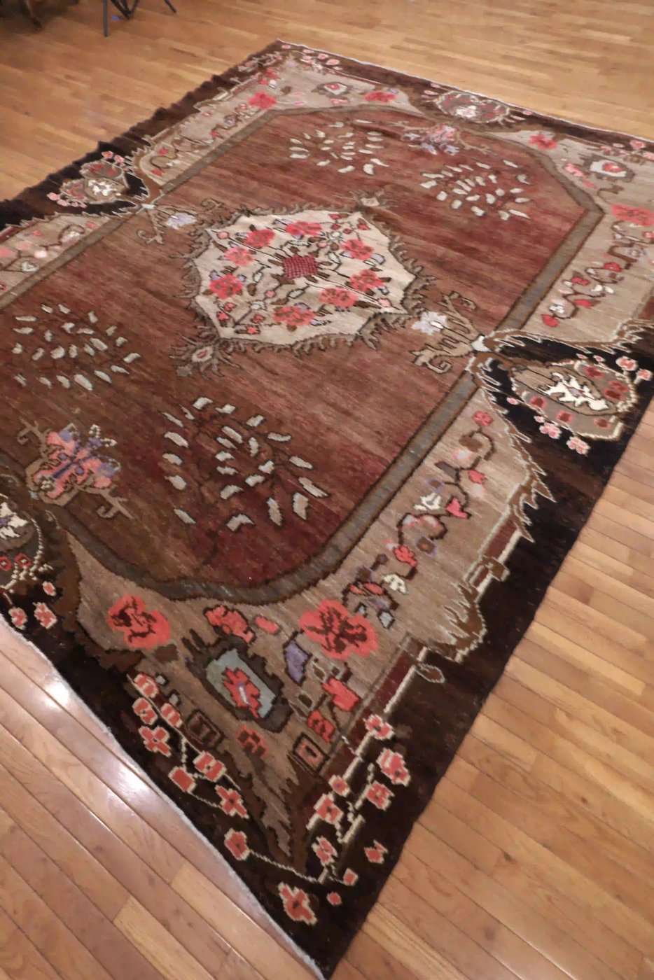 10′ x 11′ Rust Fine Hand-Knotted Turkish Oushak Rug – Traditional Wool - 2 10′ x 11′ Rust Fine Hand-Knotted Turkish Oushak Rug – Traditional Wool