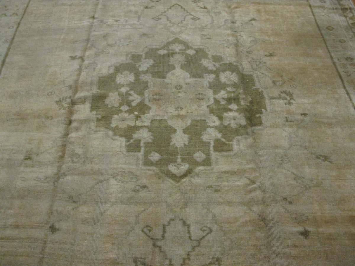8′ x 12′ Beige Fine Hand-Knotted Turkish Kars Rug – Transitional Wool