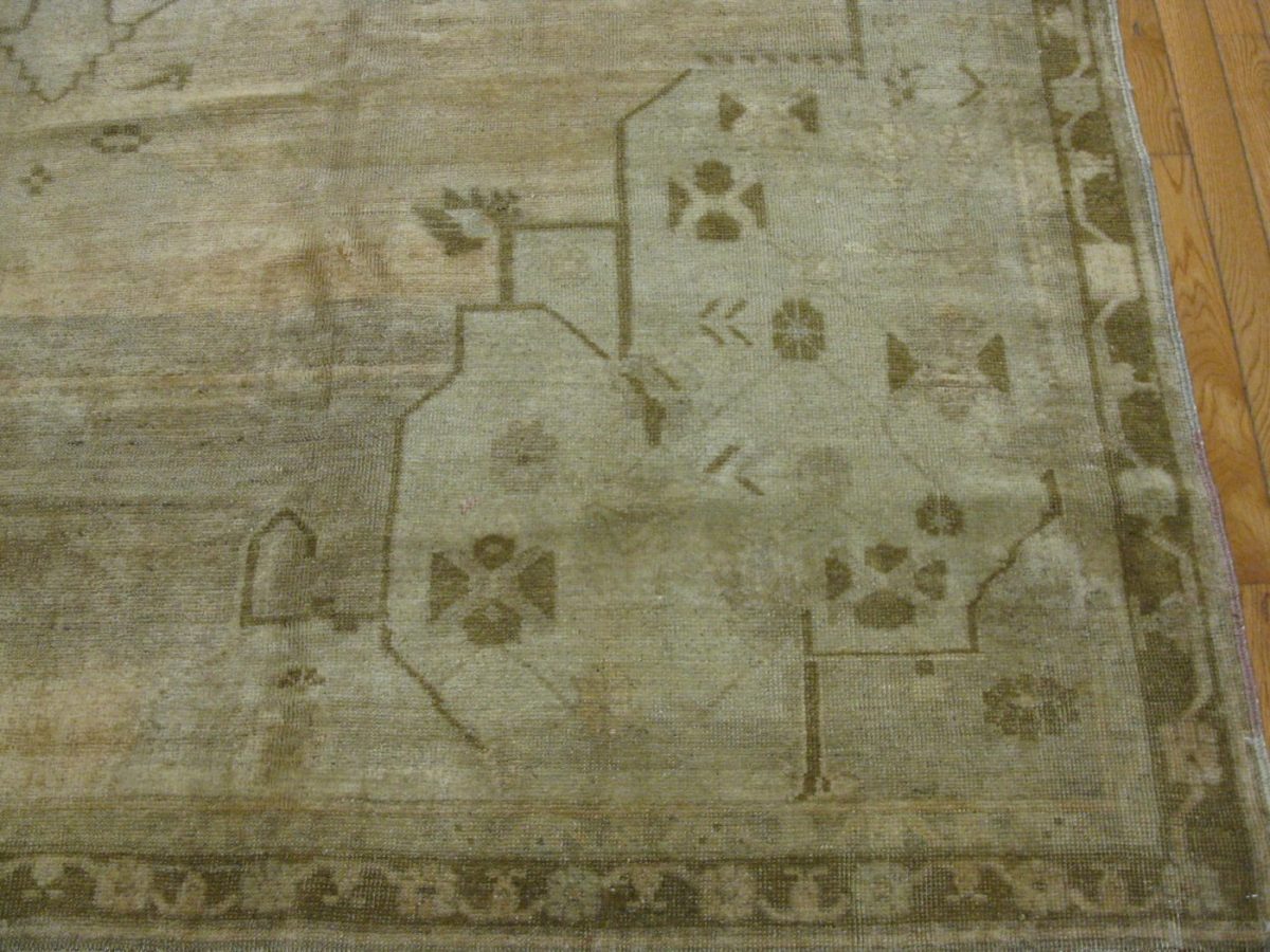 8′ x 12′ Beige Fine Hand-Knotted Turkish Kars Rug – Transitional Wool