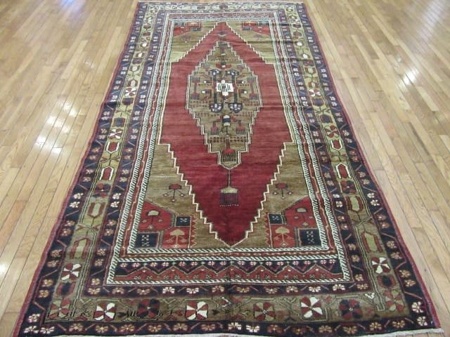 5’x10′ Turkish Oushak Red Vintage Rug Traditional Wool