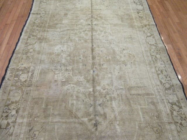 6′ x 11′ Turkish Oushak Neutral Vintage Rug Transitional Wool