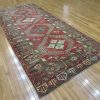 5′ x 12′ Turkish Oushak Red Vintage Runner Rug Traditional Wool