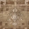8′ x 12′ Beige Fine Hand-Knotted Turkish Oushak Rug – Vintage Wool