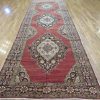 5′ x 16′ Turkish Oushak Burgundy Vintage Runner Rug Traditional Wool