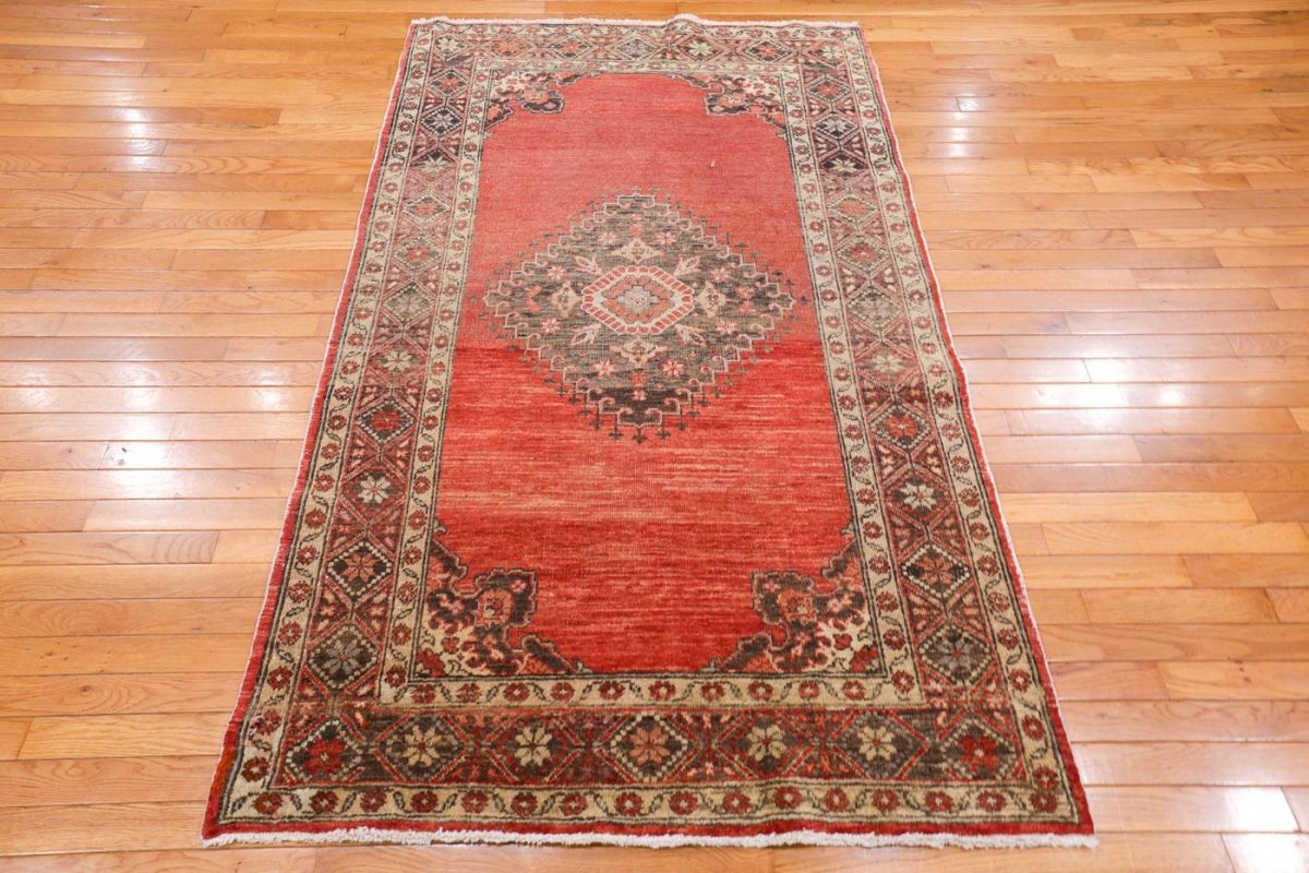 4′ x 6′ Terracotta Fine Hand-Knotted Turkish Oushak Rug – Traditional Wool