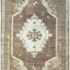 7′ x 10′ Turkish Brown Vintage Rug Transitional Wool