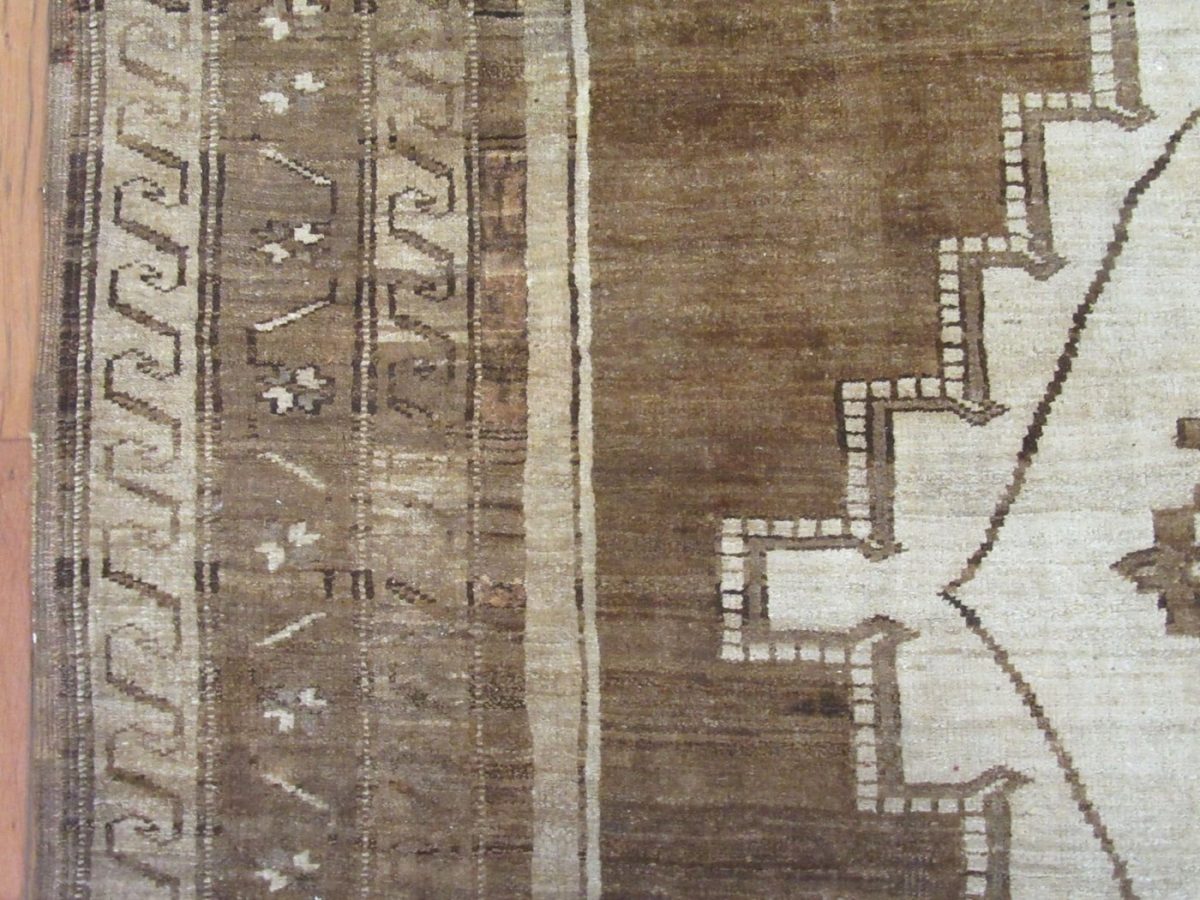 7′ x 10′ Turkish Brown Vintage Rug Transitional Wool