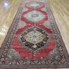 5′ x 14′ Turkish Oushak Red Vintage Rug Traditional Wool