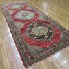 5′ x 14′ Turkish Oushak Red Vintage Rug Traditional Wool