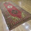 5′ x 13′ Turkish Oushak Red Vintage Rug Traditional Wool