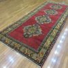 5′ x 12′ Turkish Oushak Red Vintage Rug Traditional Wool