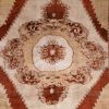8′ x 11′ Beige Fine Hand-Knotted Turkish Oushak Rug – Vintage Wool