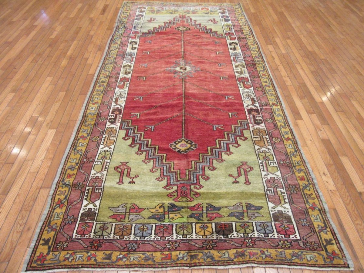5×11 Turkish Red Vintage Rug Traditional Tribal Wool