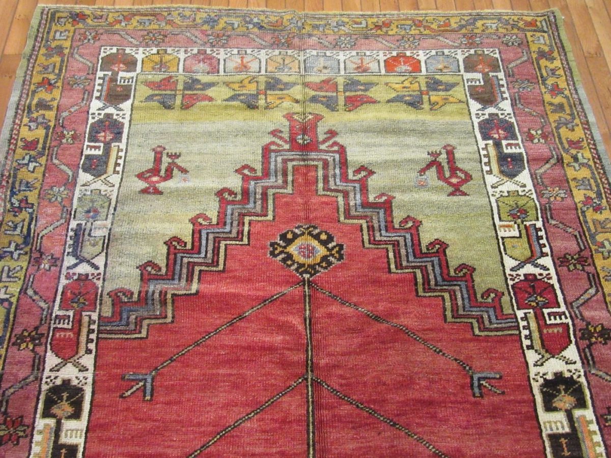 5×11 Turkish Red Vintage Rug Traditional Tribal Wool