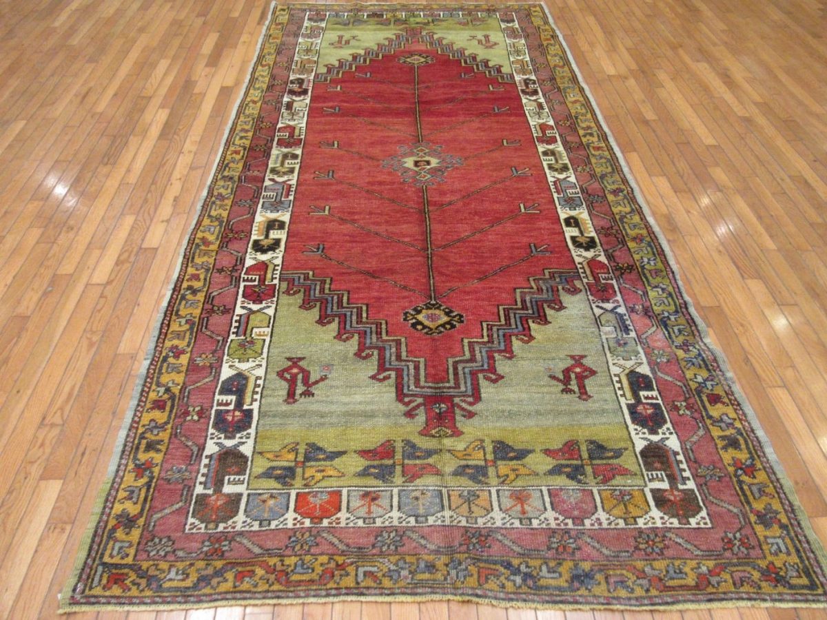 5×11 Turkish Red Vintage Rug Traditional Tribal Wool