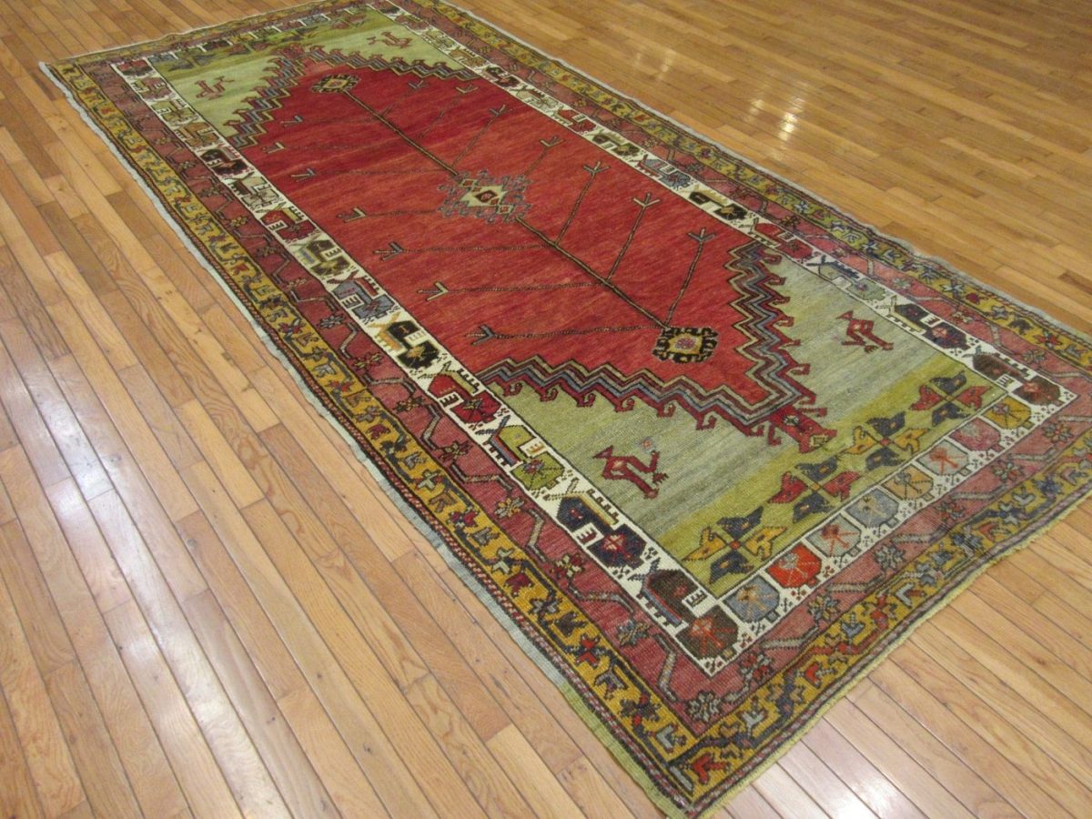 5×11 Turkish Red Vintage Rug Traditional Tribal Wool