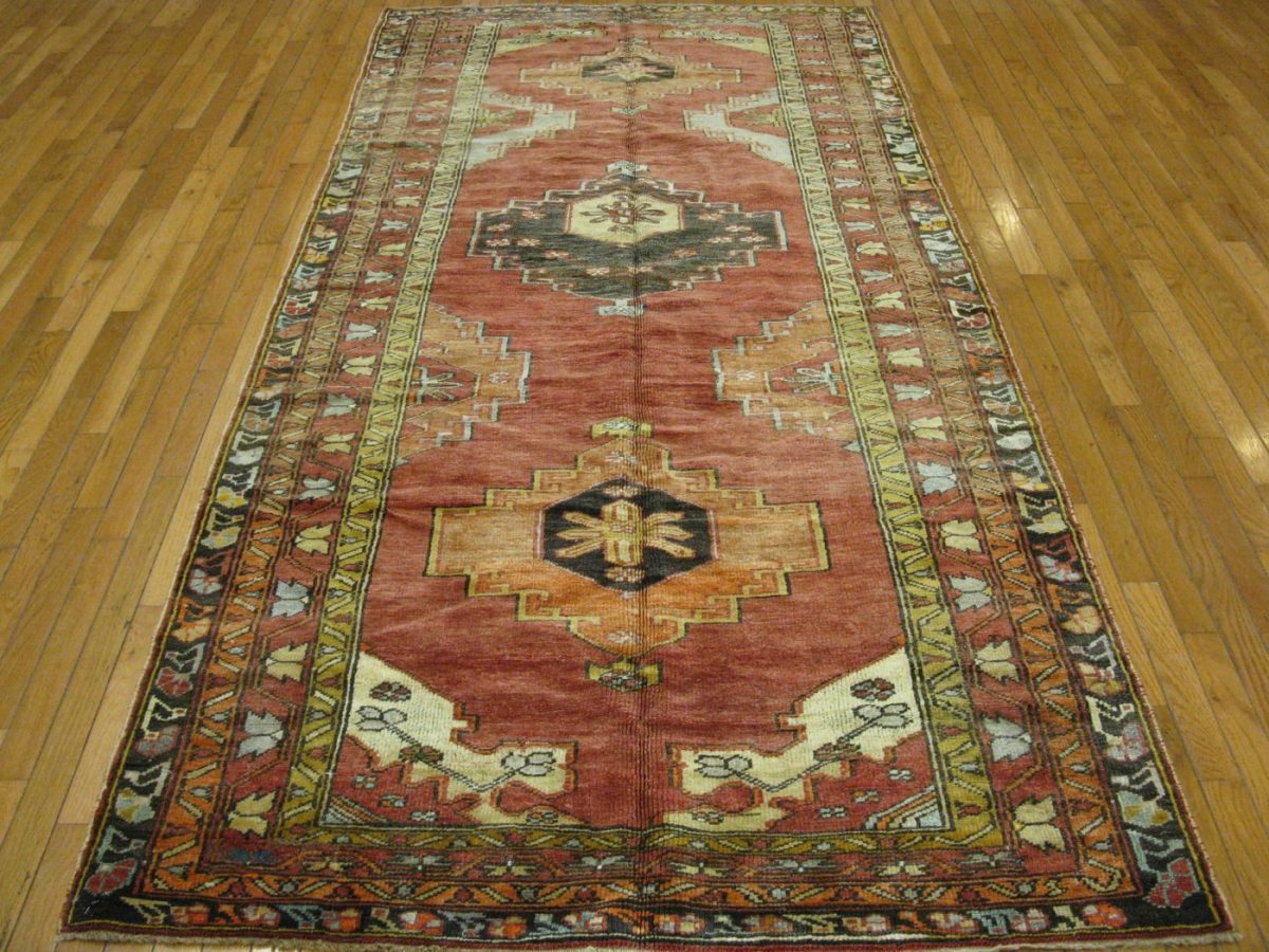 5×10 Turkish Red Vintage Wide Runner Rug Wool