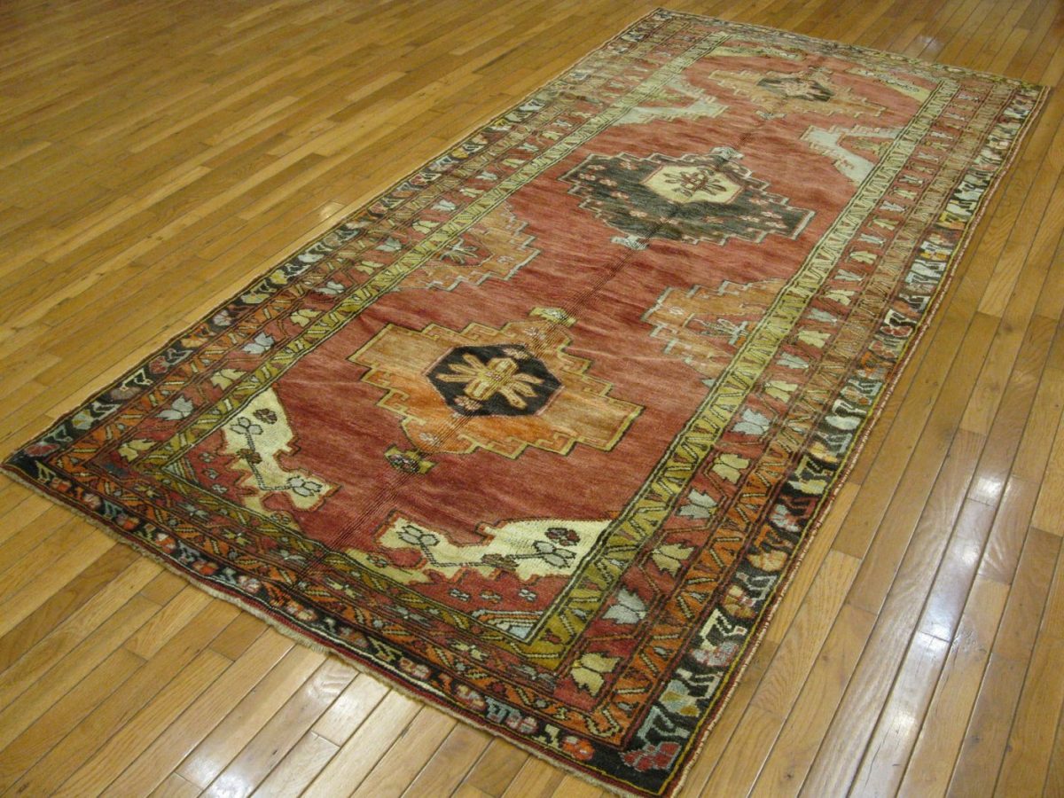 5×10 Turkish Red Vintage Wide Runner Rug Wool