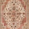 7′ x 12′ Beige Fine Hand-Knotted Turkish Oushak Rug – Vintage Wool
