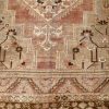 7′ x 12′ Beige Fine Hand-Knotted Turkish Oushak Rug – Vintage Wool