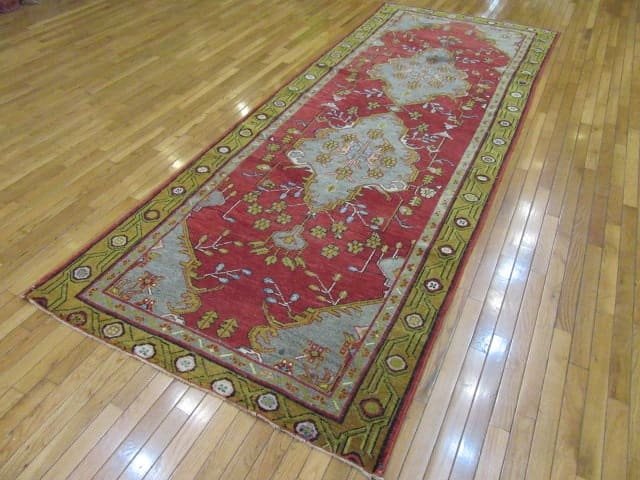 5′ x 12′ Turkish Red Vintage Runner Rug – Traditional Hand-Knotted Wool