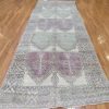 5′ x 14′ Turkish Gray Vintage Tribal Runner Rug – Hand-Knotted Wool