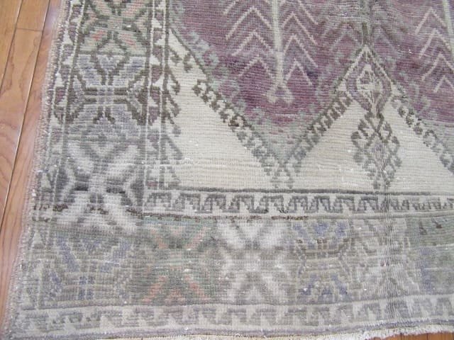 5′ x 14′ Turkish Gray Vintage Tribal Runner Rug – Hand-Knotted Wool