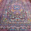 12′ x 15′ Jewel-Toned Hand-Knotted Semi-Antique Persian Yazd Rug – Masterpiece Fine Wool