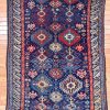 4′ x 6′ Indigo and Crimson Hand-Knotted Antique Caucasian Bird Shirvan Rug – Investment Grade Wool on Wool