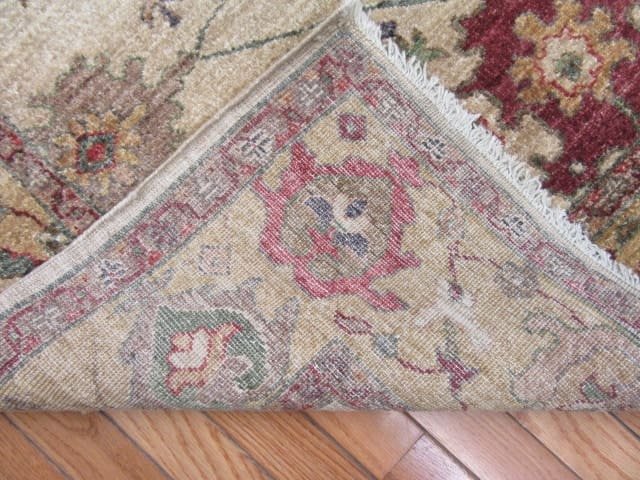 4′ x 6′ Beige Fine Hand-Knotted Pakistan Sultanabad Rug – Traditional Wool