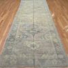 5′ x 12′ Vintage Turkish Oushak Soft Green Runner Rug – Hand-Knotted Wool