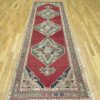 4′ x 11′ Vintage Turkish Oushak Red Vintage Runner Rug – Traditional Hand-Knotted Wool