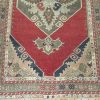 4′ x 11′ Vintage Turkish Oushak Red Vintage Runner Rug – Traditional Hand-Knotted Wool
