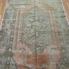 5′ x 10′ Turkish Oushak Blue-Gray Vintage Anatolian Rug – Traditional Hand-Knotted Wool