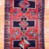 5′ x 9′ Crimson Red and Midnight Indigo Hand-Knotted Antique Caucasian Bordjalou Kazak Rug – Collector’s Wool on Wool