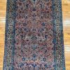 5′ x 10′ Dusty Rose and Indigo Hand-Knotted Semi-Antique Persian Kerman Gallery Rug – Fine Kurk Wool