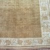 6′ x 11′ Camel and Sage Hand-Knotted Vintage Turkish Anatolian Oushak Rug – Transitional Wool