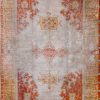 11′ x 15′ Luminous Ivory and Saffron Gold Hand-Knotted Antique Western Anatolian Oushak Carpet – Calligraphic Pseudo-Kufic Border