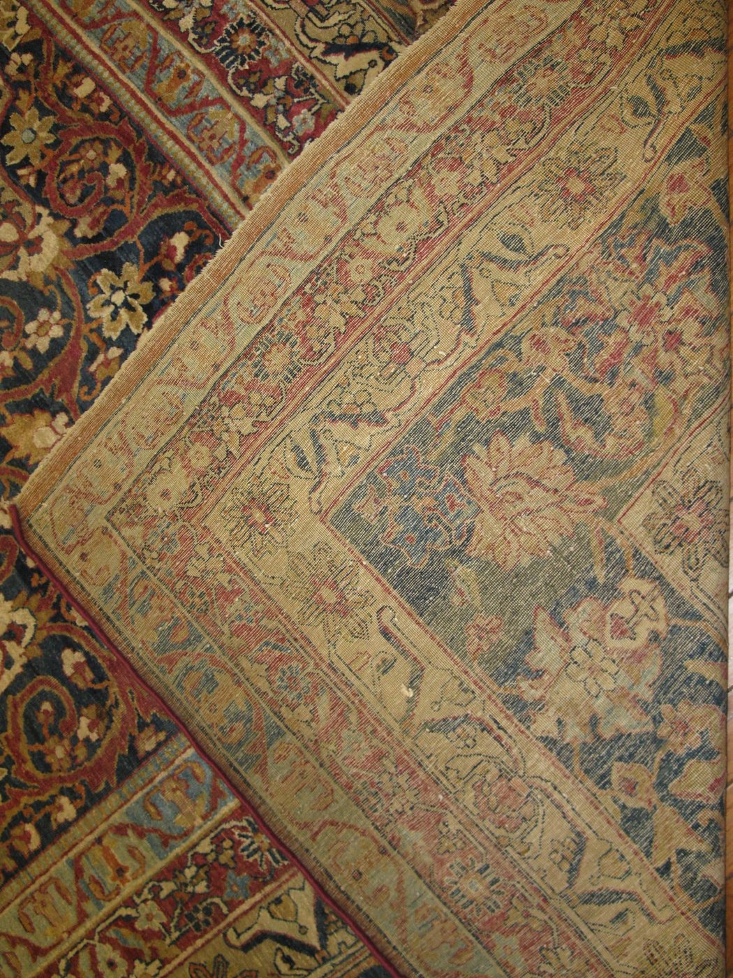 10′ x 15′ Persian Red Lavar Kerman Rug – Late 19th Century Hand-Knotted Wool