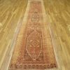 3′ x 14′ Turkish Oushak Rust Brown Vintage Runner Rug – Hand-Knotted Wool