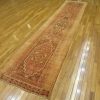 3′ x 14′ Turkish Oushak Rust Brown Vintage Runner Rug – Hand-Knotted Wool