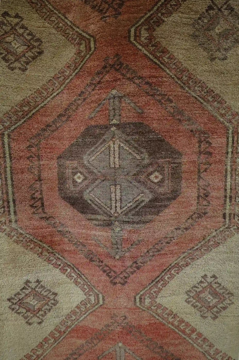 3′ x 13′ Beige Fine Hand-Knotted Vintage Turkish Oushak Runner – Traditional Wool