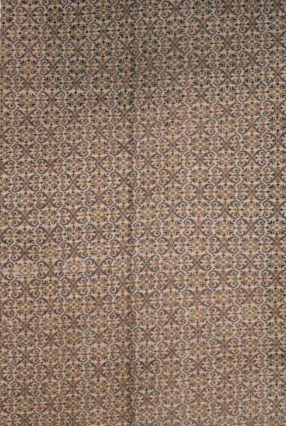 7′ x 9′ Beige Fine Hand-Knotted Turkish Oushak Rug – Traditional Wool