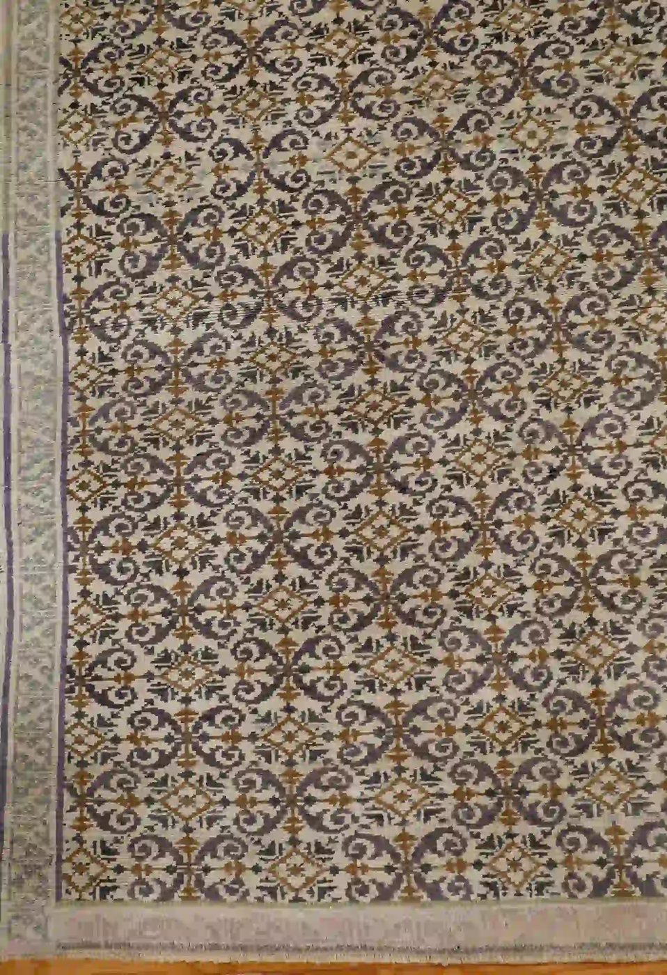 7′ x 9′ Beige Fine Hand-Knotted Turkish Oushak Rug – Traditional Wool